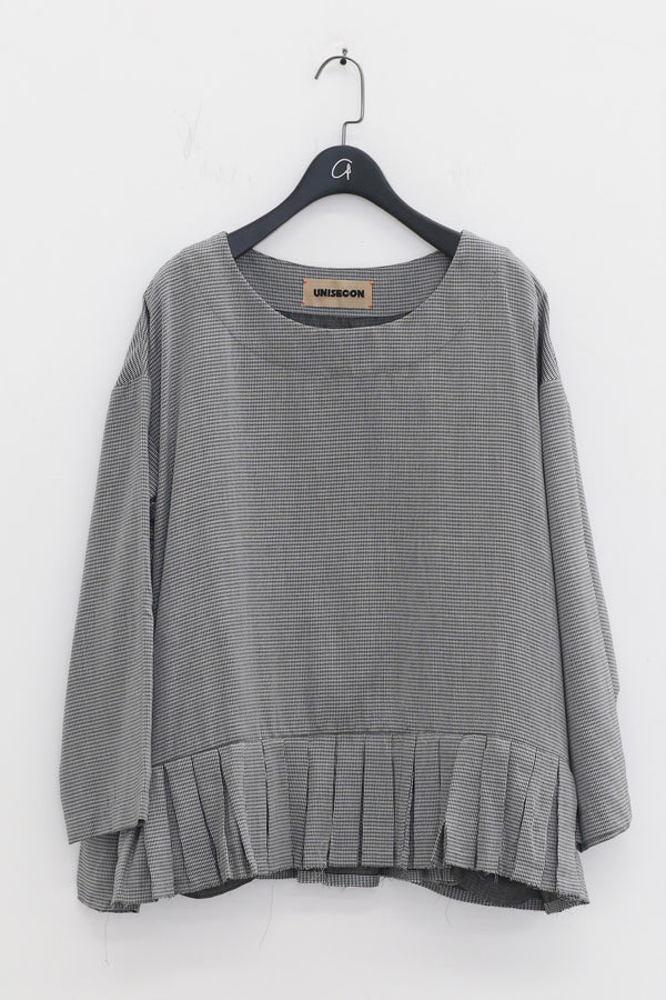 UNISECON 25 Autumn/Winter Asymmetrical Pleated Top USC-U12W16CH-grey